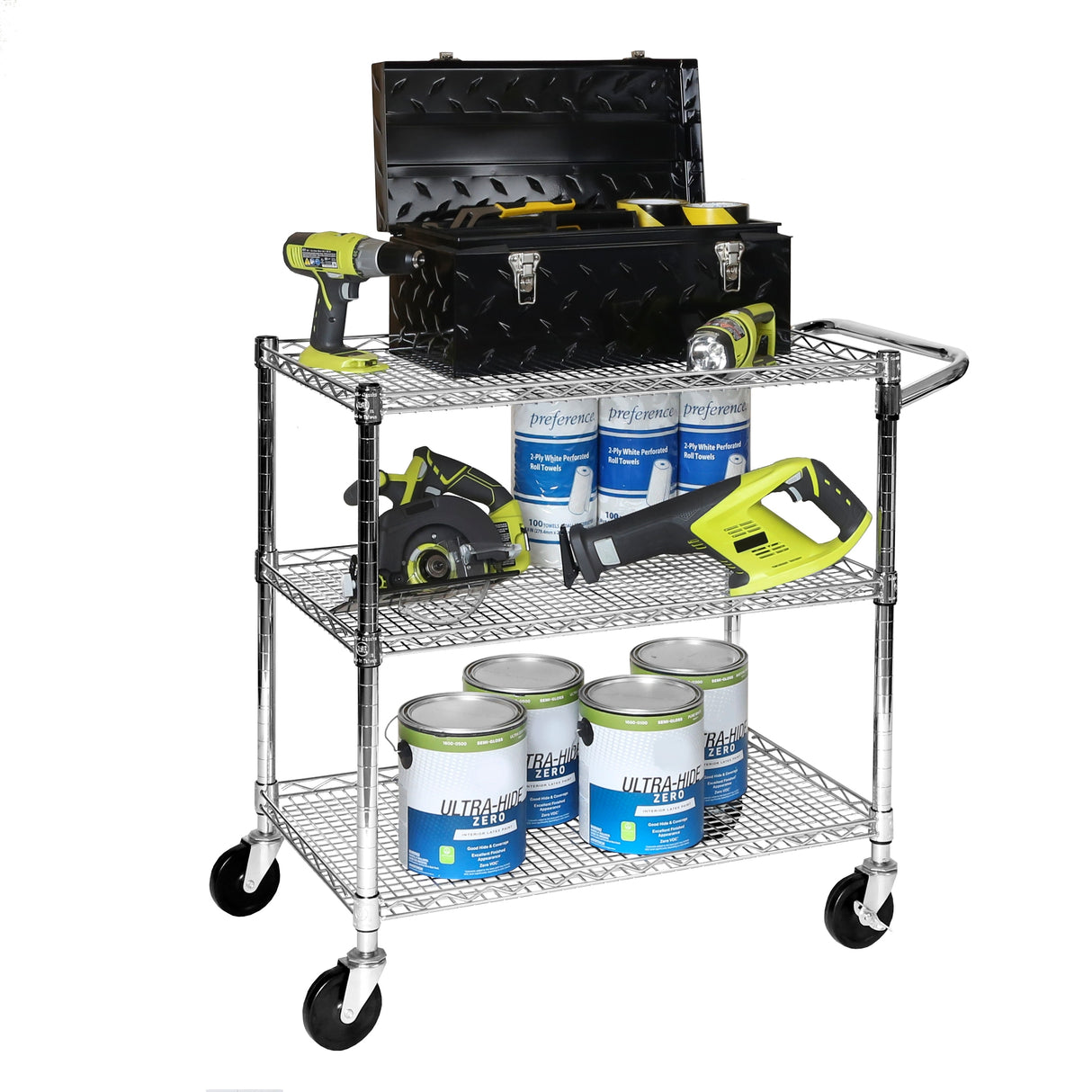 32.75-in Shelf Utility Cart SHE18304BZ