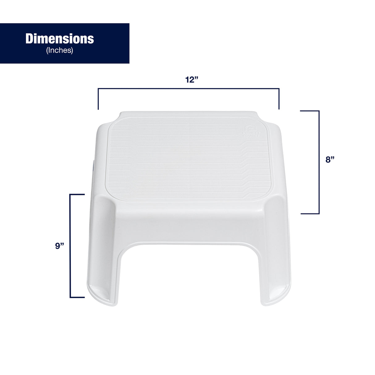 1-Step 300-lb Capacity White Plastic Step Stool 59018