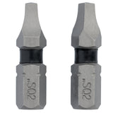 TOUGH GRIP 1-in #2 Square/Robertson Screwdriver Bit (2-Piece) DWAF1SQ2TG2