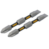 TOUGH GRIP 2-3/4-in #2 Phillips/#8 Slotted Phillips/Slotted Screwdriver Bit (2-Piece) DWAF2DETG2