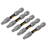 TOUGH GRIP 2-in T25 Torx Screwdriver Bit Set (5-Piece) DWAF2TX25TG5