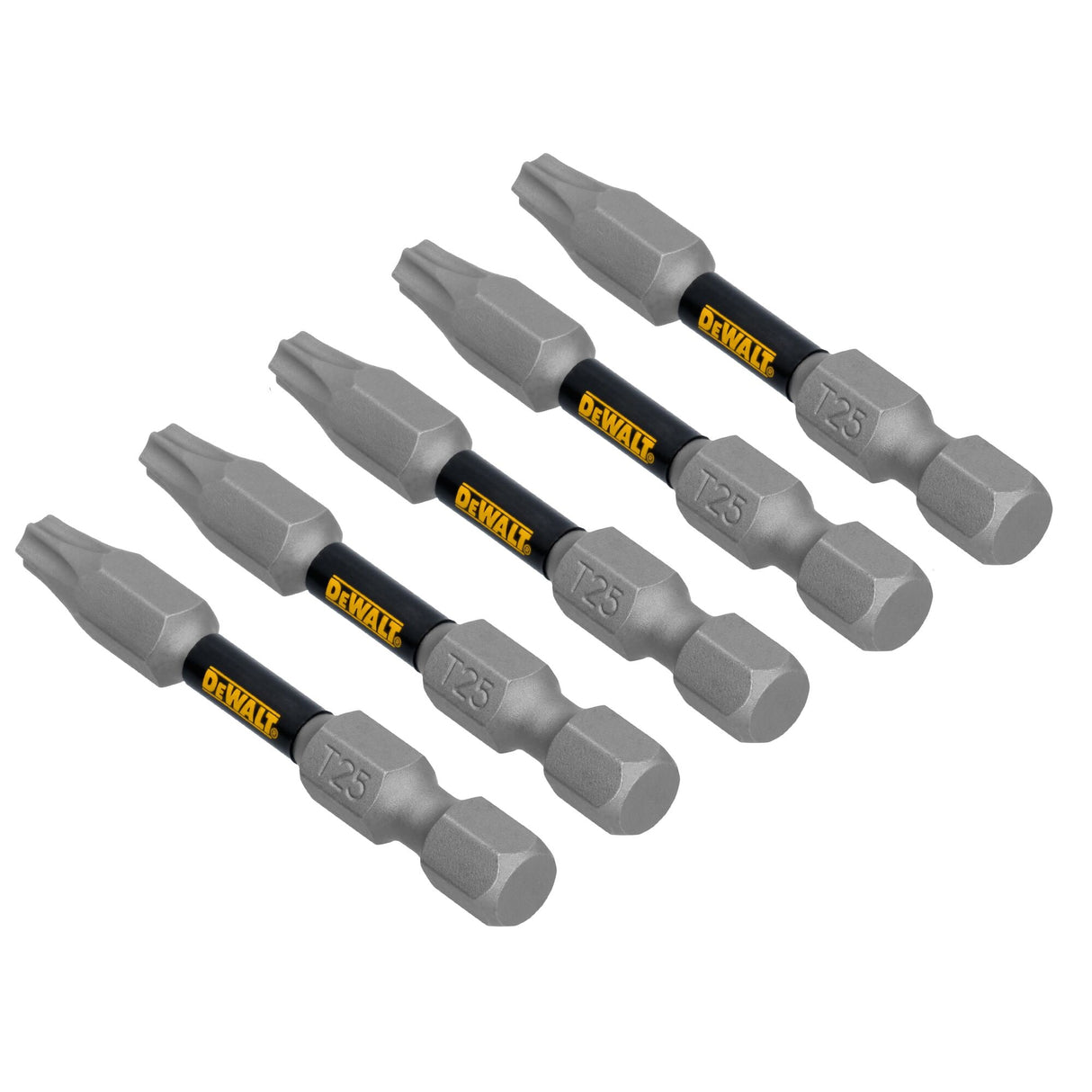 TOUGH GRIP 2-in T25 Torx Screwdriver Bit Set (5-Piece) DWAF2TX25TG5