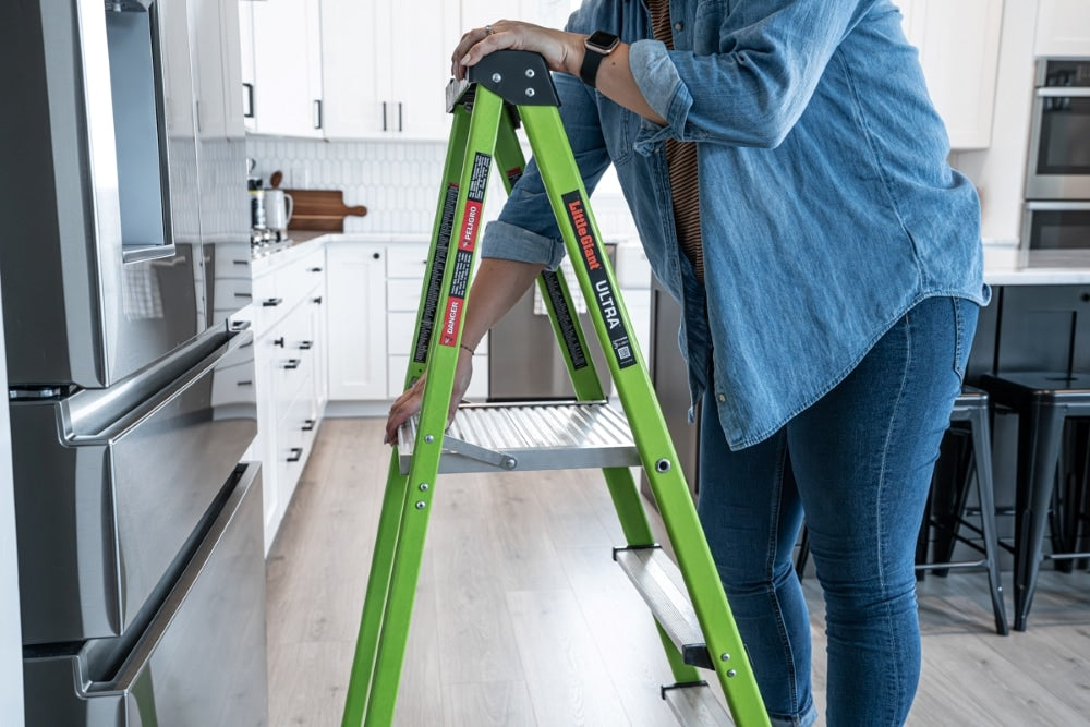 Ultra 2-Step 300-lb Capacity Green Fiberglass Foldable Step Stool 11862-002