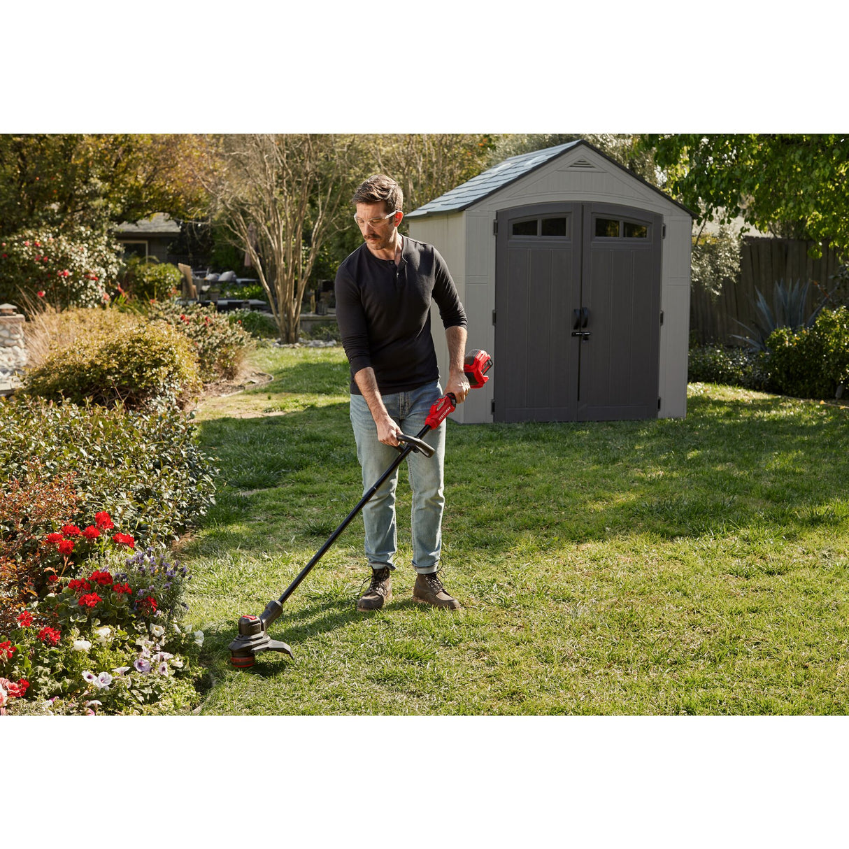 V20 Brushless RP 20-volt Max 13-in Straight Shaft Battery String Trimmer 5 Ah (Battery and Charger Included) CMCST930P1