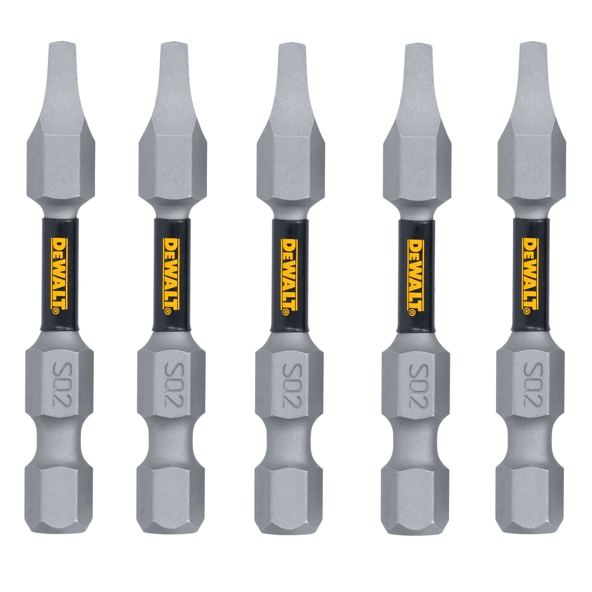 TOUGH GRIP 2-in #2 Square/Robertson Screwdriver Bit (5-Piece) DWAF2SQ2TG5