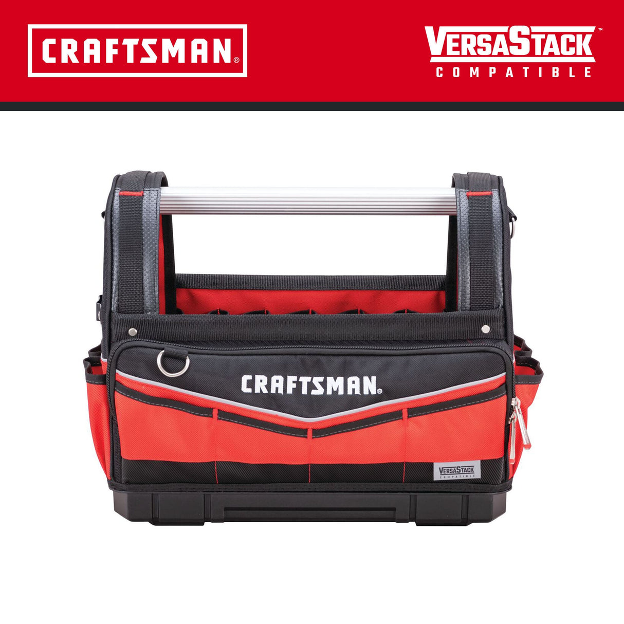 VERSASTACK Red and Black Polyester 17-in Tool Tote CMST17621