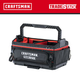 TRADESTACK System Black/Red Polyester 22.375-in Zippered Tool Tote CMST21451