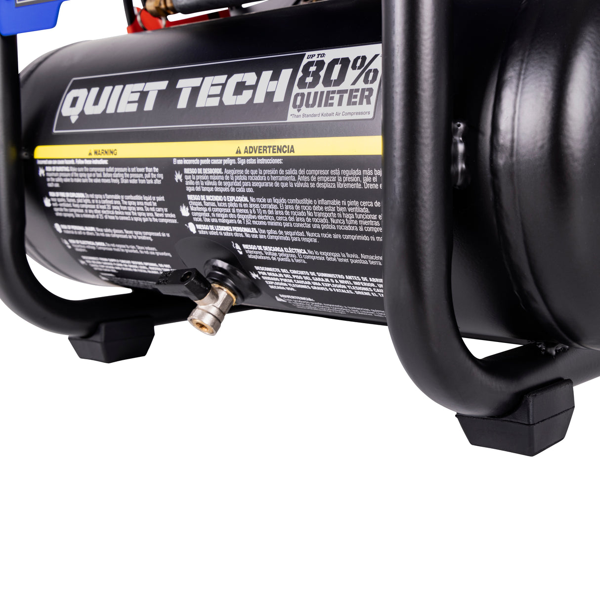 QUIET TECH 2-Gallon Portable Electric 125 PSI Hot Dog Quiet Air Compressor 3300244