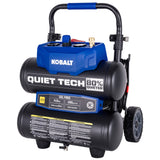 QUIET TECH 4.3-Gallon Portable Electric 150 PSI Twin Stack Quiet Air Compressor 3320447