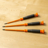 3-Piece Bi-material Handle Slotted/Phillips Screwdriver Set 85613INS