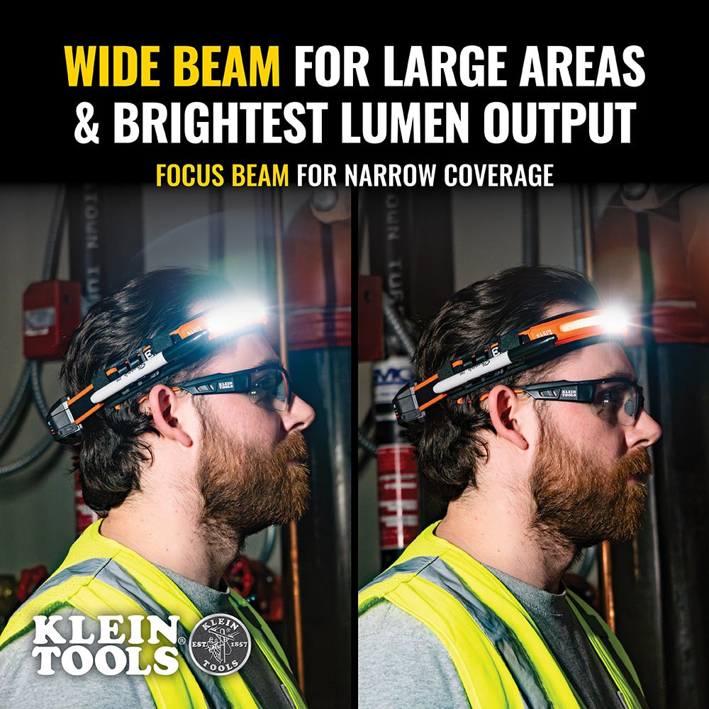 Widebeam Headlamp with Strap 575-Lumen LED Rechargeable Headlamp (Battery Included) 56308