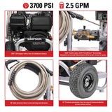 Pro Series 3700 PSI 2.5-GPM Cold Water Gas Pressure Washer with 5 Spray Tips PS61322