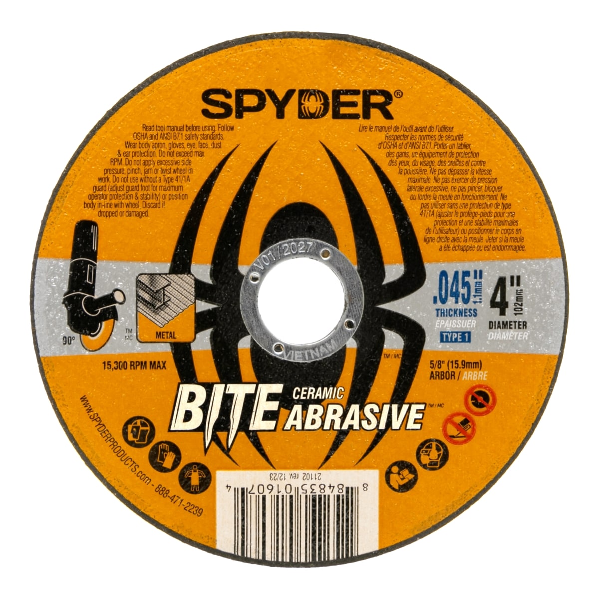 Bite Abrasive Bite 4-in Ceramic Cut-off Wheel 21102