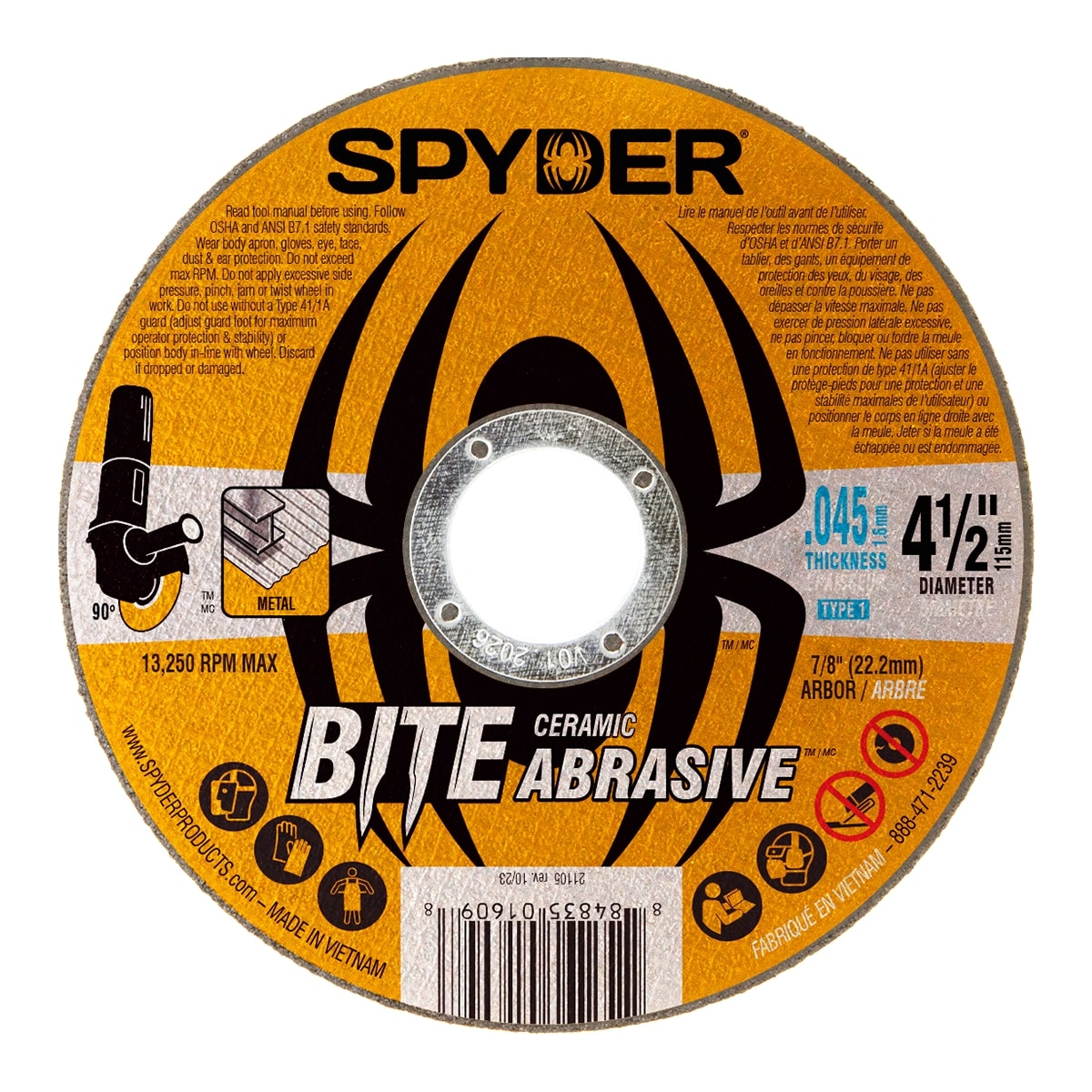 Bite Abrasive Bite 4.5-in Ceramic Cut-off Wheel 21105