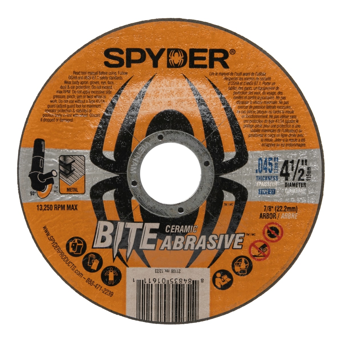 Bite Abrasive Bite 4.5-in Ceramic Cut-off Wheel 21108