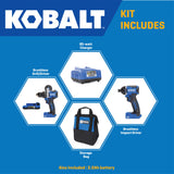 Next-Gen 24-volt 2-Tool Brushless Power Tool Combo Kit with Soft Case (1-Battery Included and Charger Included) KLC 2324A-03