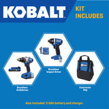 24-volt 2-Tool Brushless Power Tool Combo Kit with Soft Case (1-Battery Included and Charger Included) KLC 2024A-03