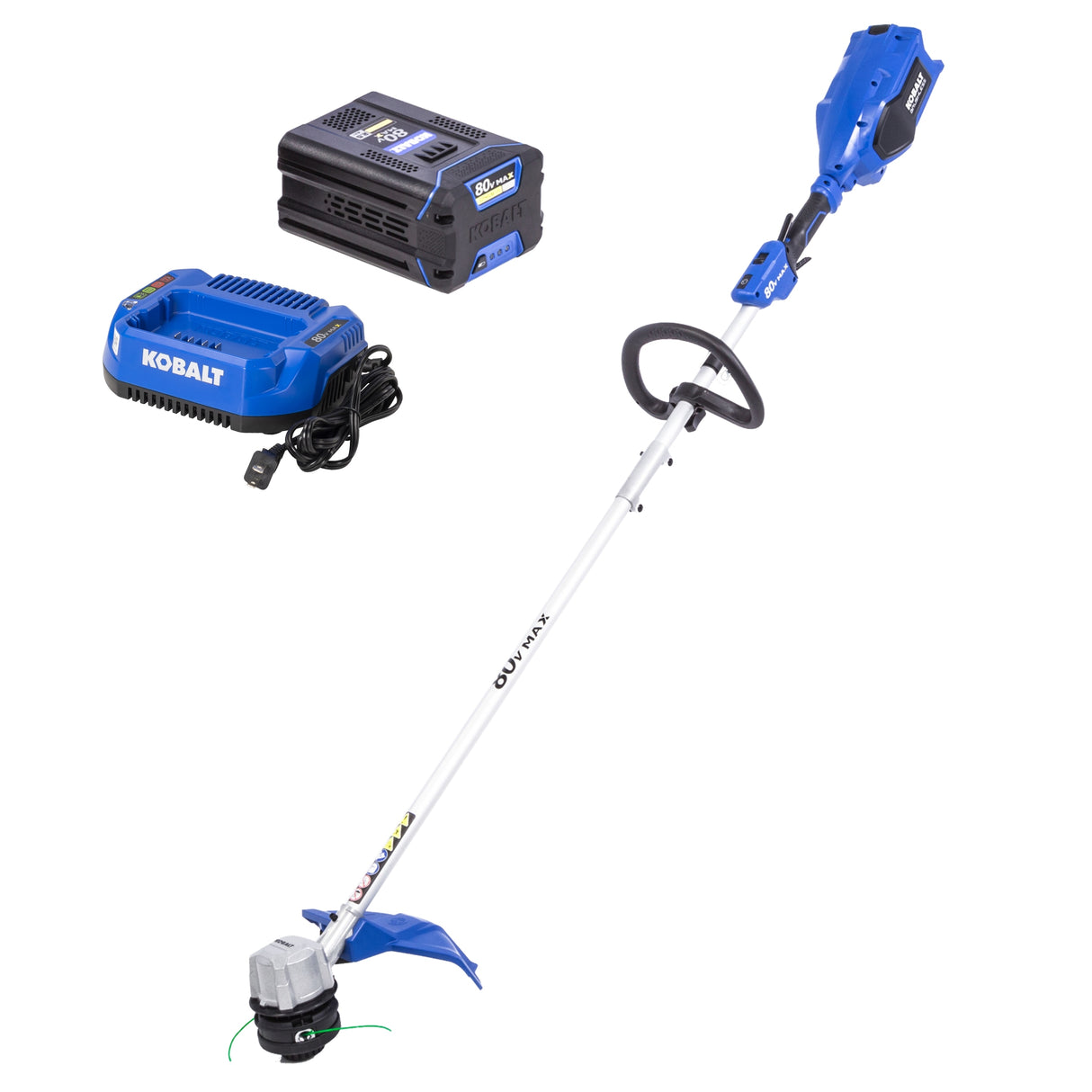 80-volt 16-in Straight Shaft Battery String Trimmer 2.5 Ah (Battery and Charger Included) KST 2580-06