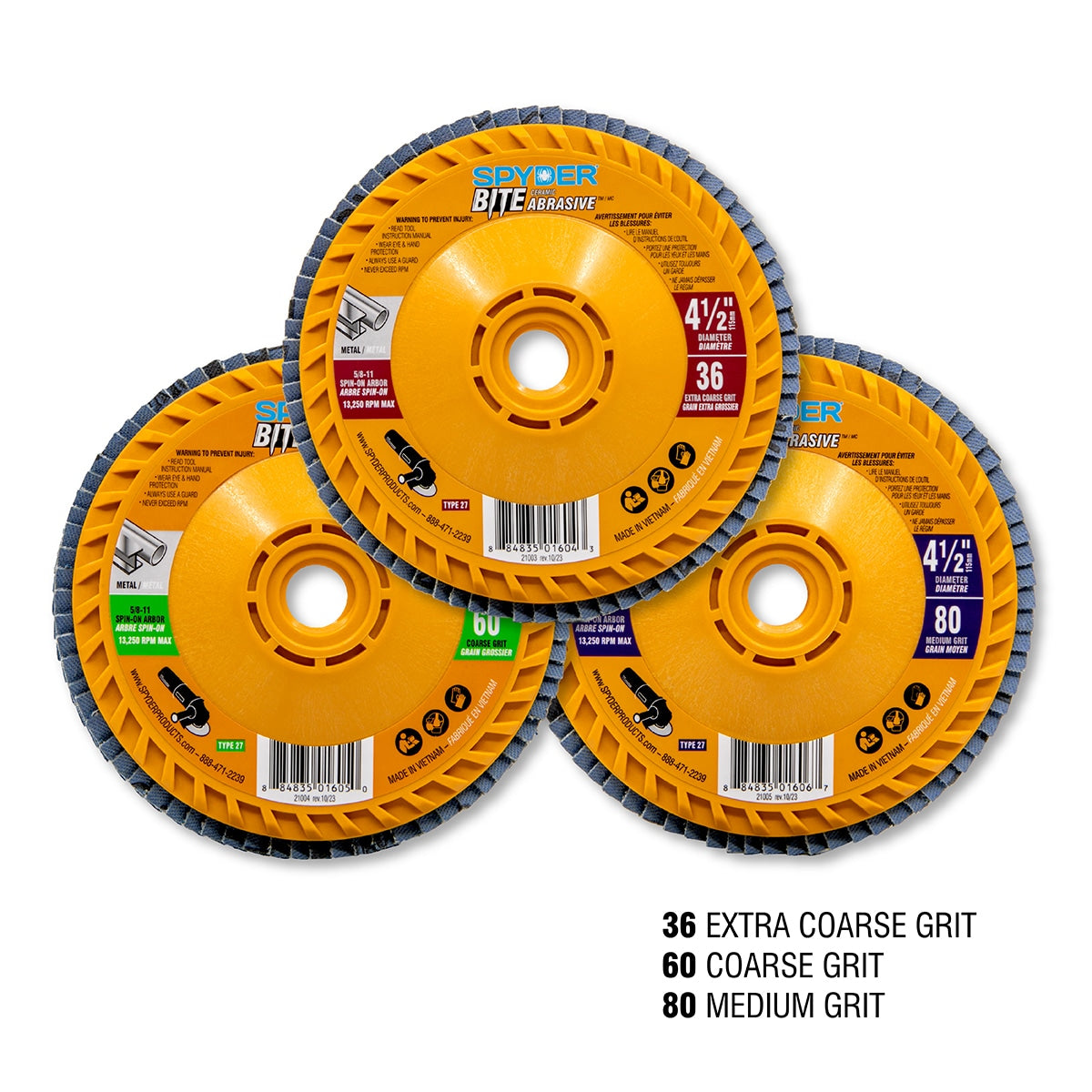 Bite Abrasive Bite 4.5-in Ceramic 80-Grit Flap Disc 21005