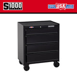 1000 Series 26.5-in W x 32.5-in H 4-Drawer Steel Rolling Tool Cabinet (Black) CMST22741BK