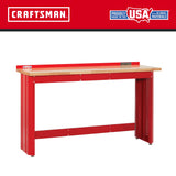 24-in L x 41.25-in H Red Wood Work Bench CMST27200R