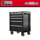 2000 Series 26.5-in W x 34-in H 5-Drawer Steel Rolling Tool Cabinet (Black) CMST98264BK