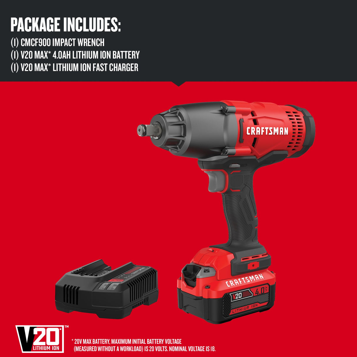 20V Max Variable 1/2-in Drive Cordless Impact Wrench (Battery Included) CMCF900M1