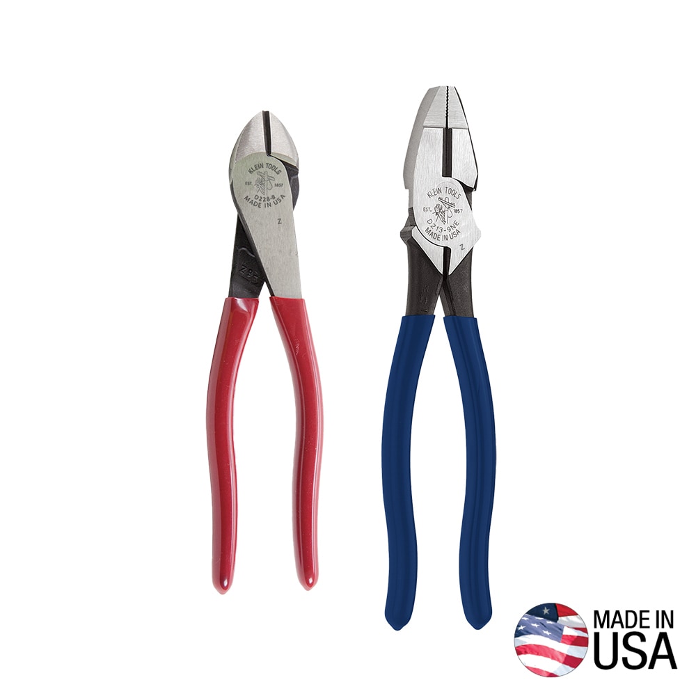 Pliers Tool Set 9-in Electrical Lineman Pliers with Wire Cutter D2139NE2288