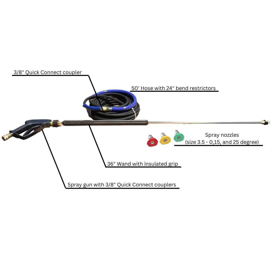 Dirt Laser 4000 PSI 3.5-GPMs Hot Water Gas Pressure Washer with 3 Spray Tips SH40004HH