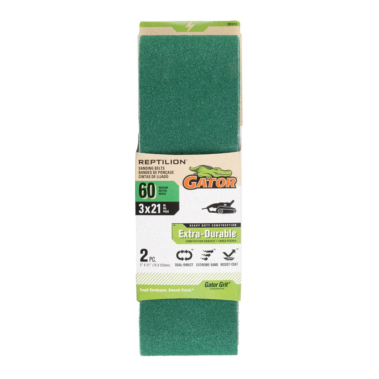 Zirconia Alumina 60-Grit Belt Sandpaper 391018