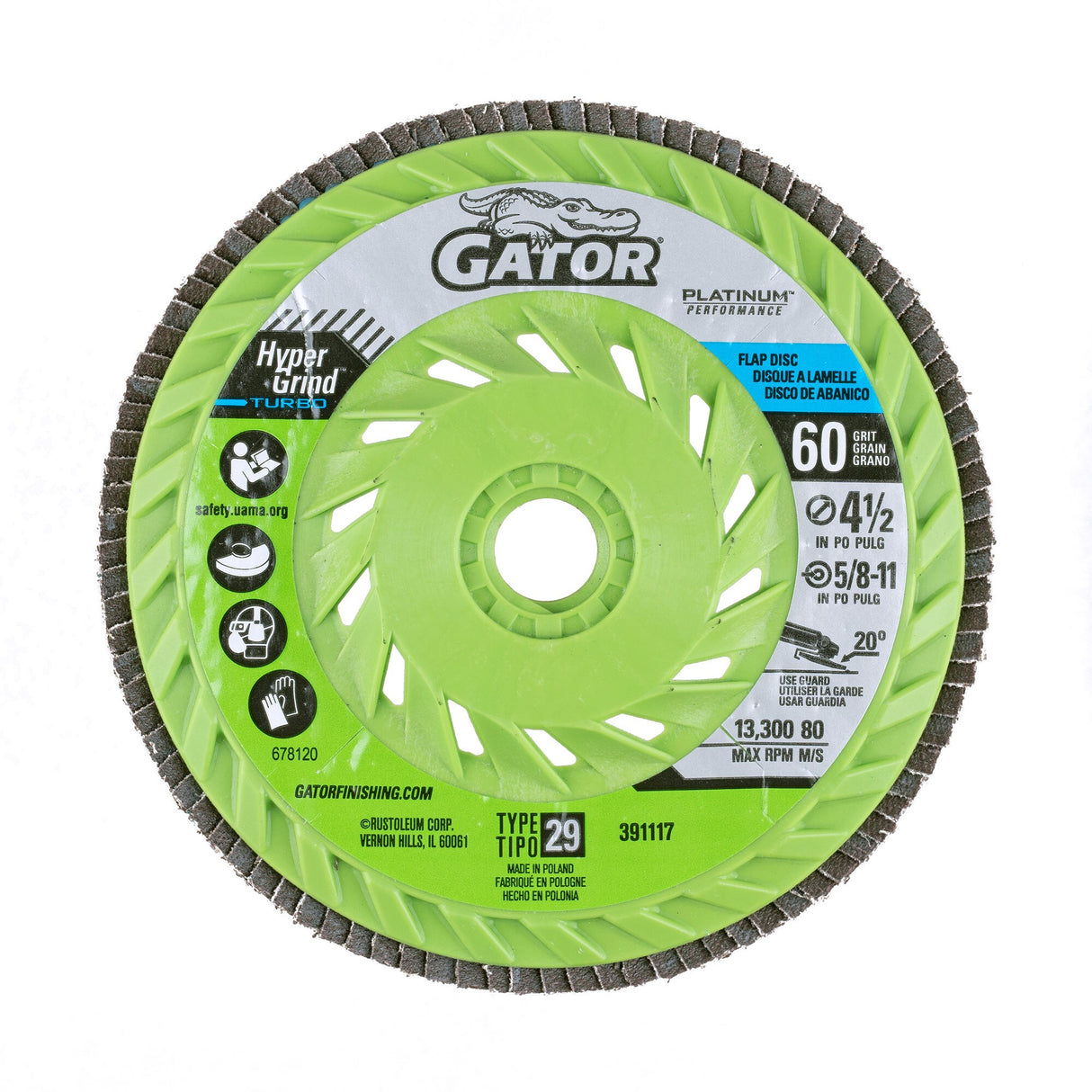 HyperGrind Zirconia Alumina 60-Grit Disc Sandpaper 391117