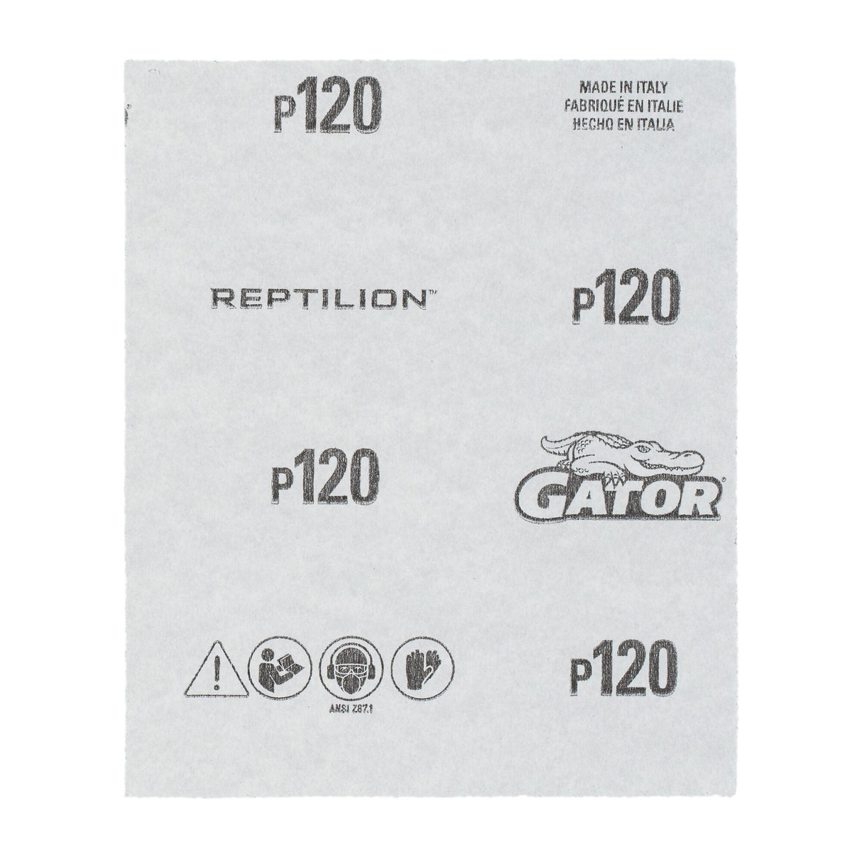 Reptilion 8-Piece Ceramic Alumina 120-Grit Sheet Sandpaper GAT-391113