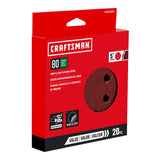 20-Piece Aluminum Oxide 80-Grit Disc Sandpaper CRA-391026