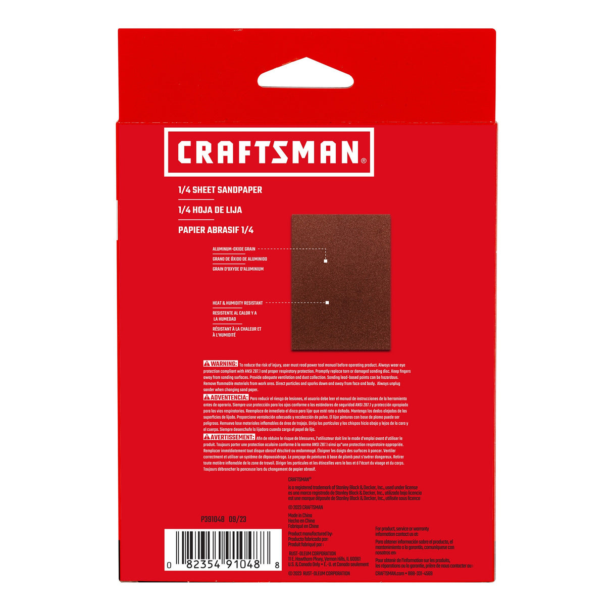 20-Piece Aluminum Oxide 60-Grit Sheet Sandpaper CRA-391048