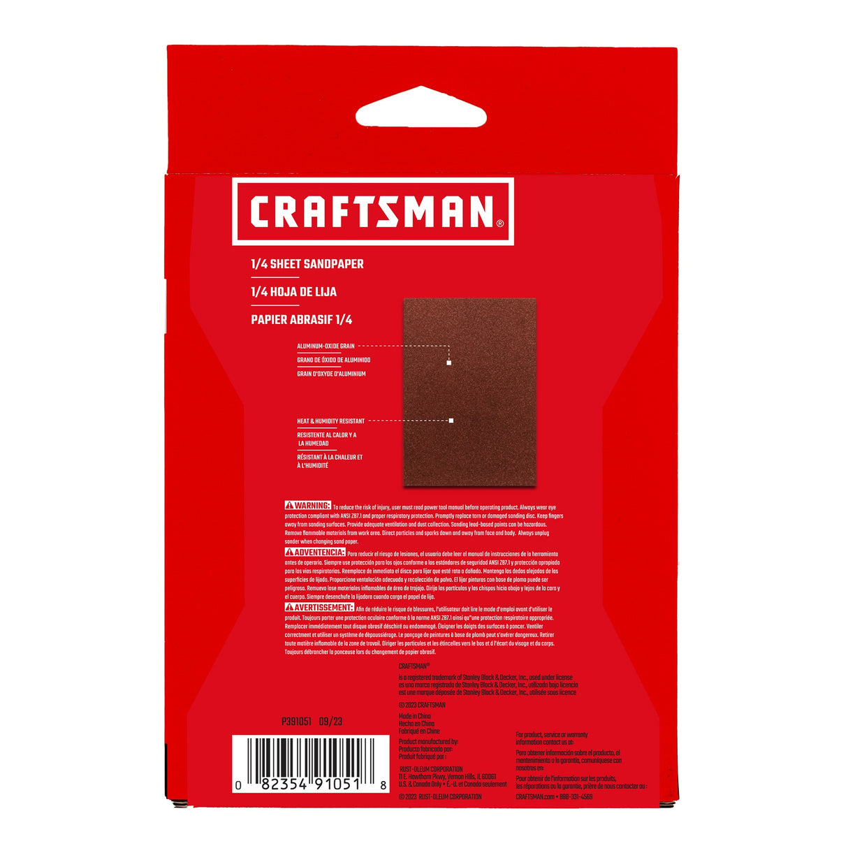 20-Piece Aluminum Oxide 220-Grit Sheet Sandpaper CRA-391051