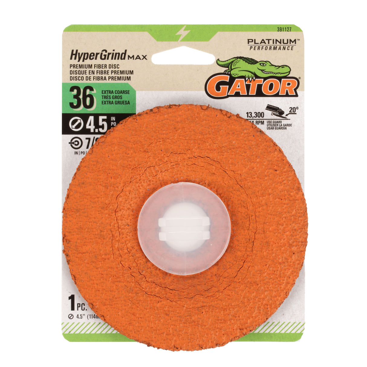 HyperGrind Ceramic Alumina 36-Grit Disc Sandpaper 391127