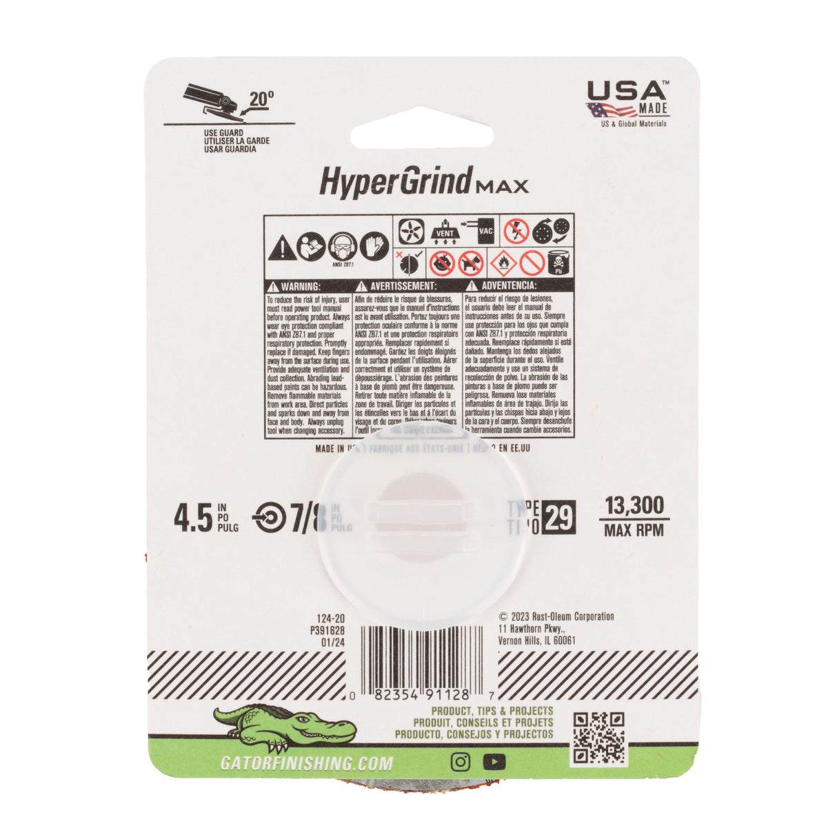 HyperGrind Ceramic Alumina 50-Grit Disc Sandpaper 391128