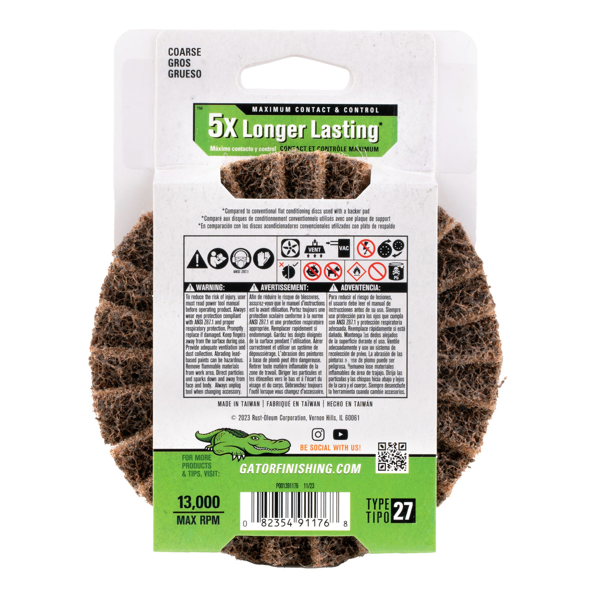 HyperBlend Aluminum Oxide 60-Grit Disc Sandpaper 391176