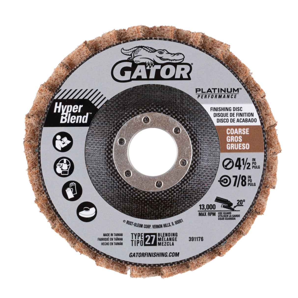 HyperBlend Aluminum Oxide 60-Grit Disc Sandpaper 391176