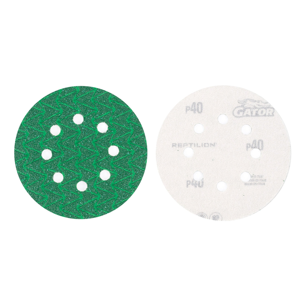 Reptilion 8-Piece Ceramic Alumina 40-Grit Disc Sandpaper GAT-391080