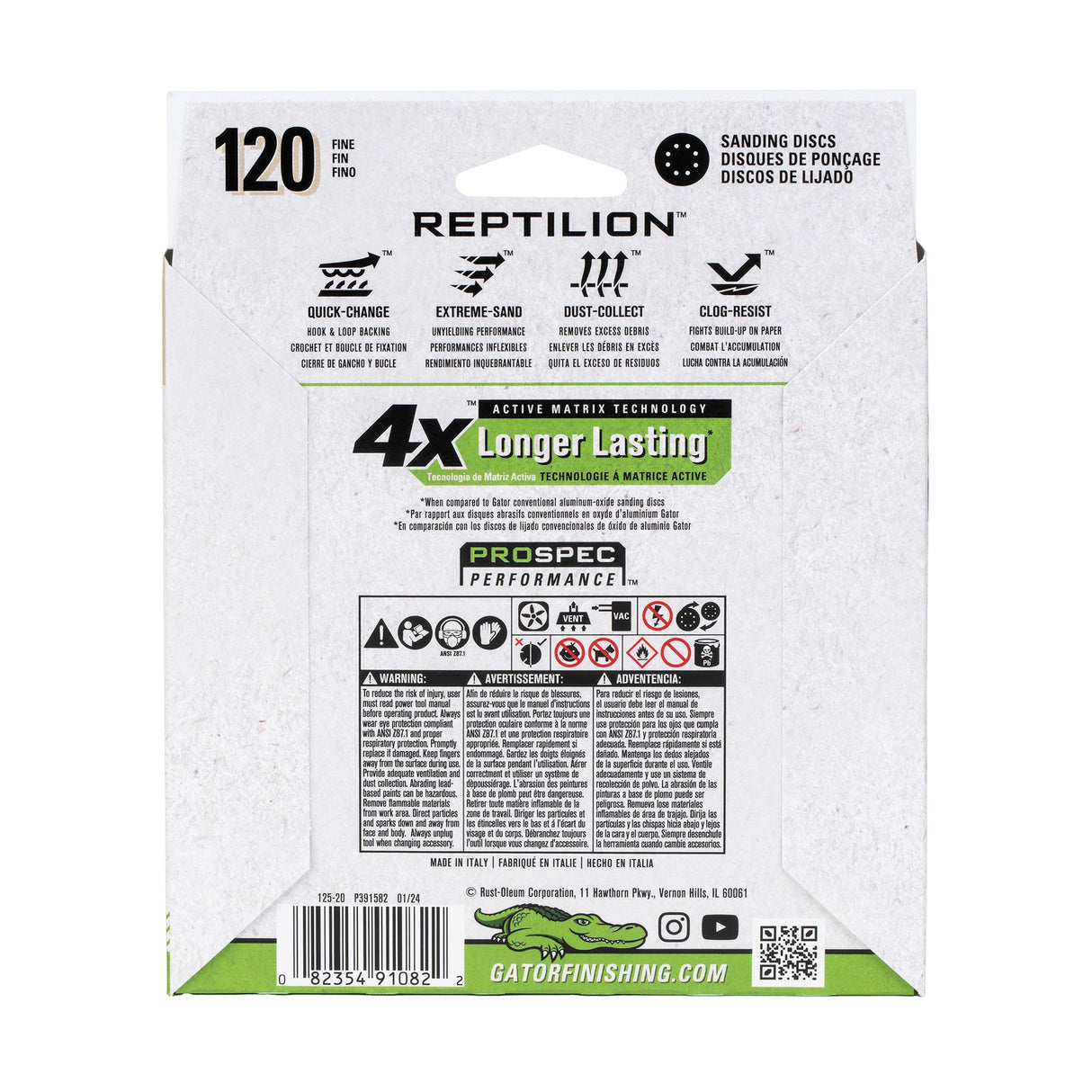 Reptilion 10-Piece Ceramic Alumina 120-Grit Disc Sandpaper GAT-391082