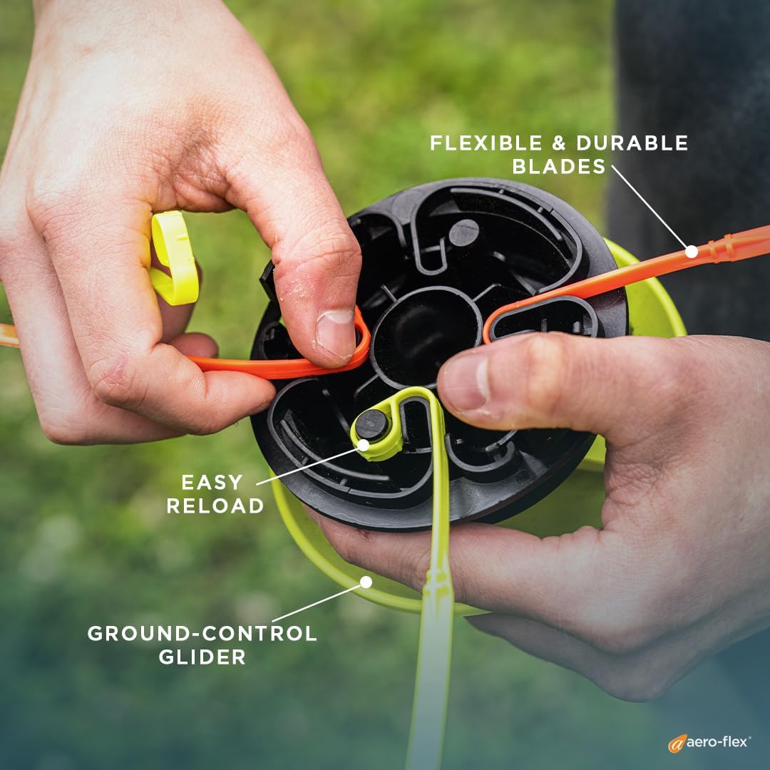 Universal Fit Blade String Trimmer Head Upgrade Kit - Increases Run Time, Easy Reload, Converts to Mower KUGGL01