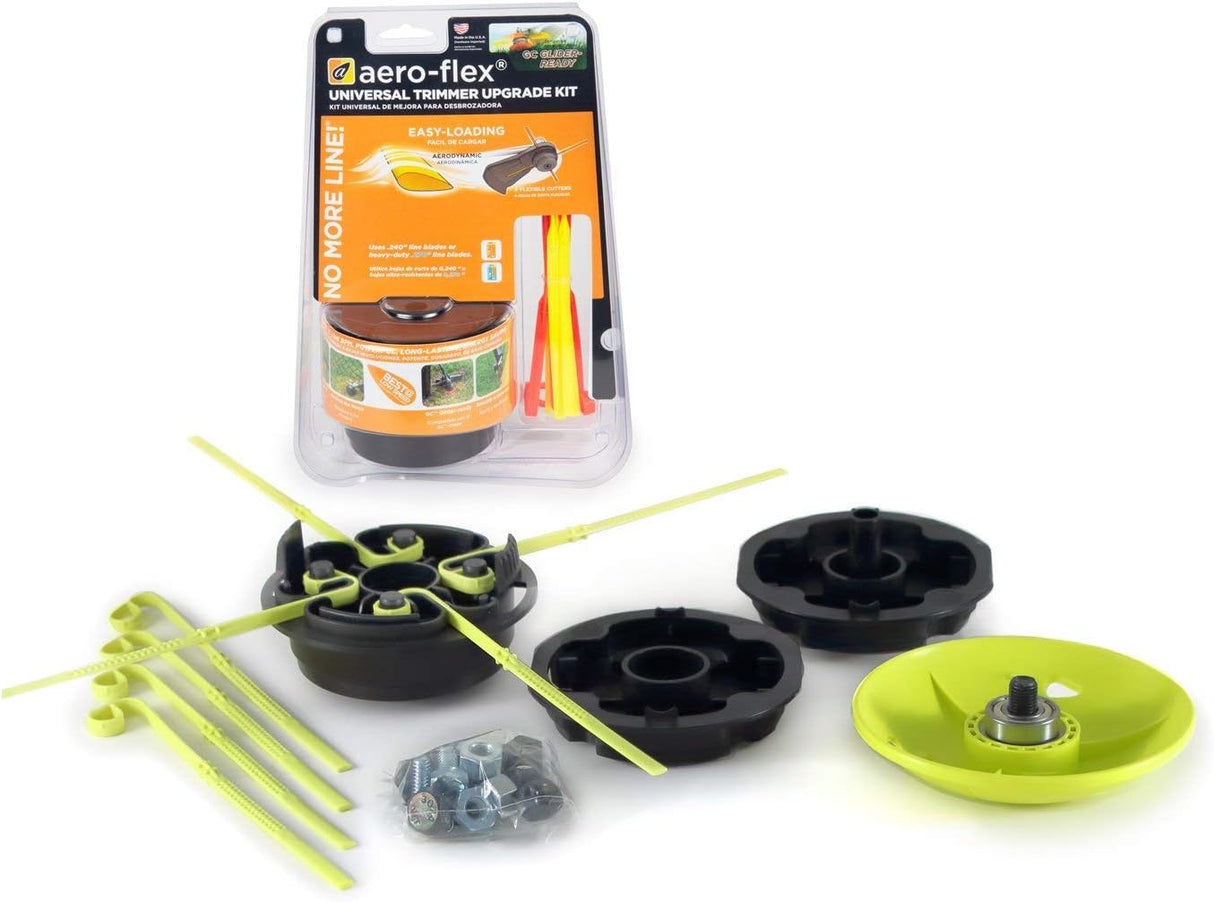 Universal Fit Blade String Trimmer Head Upgrade Kit - Increases Run Time, Easy Reload, Converts to Mower KUGGL01