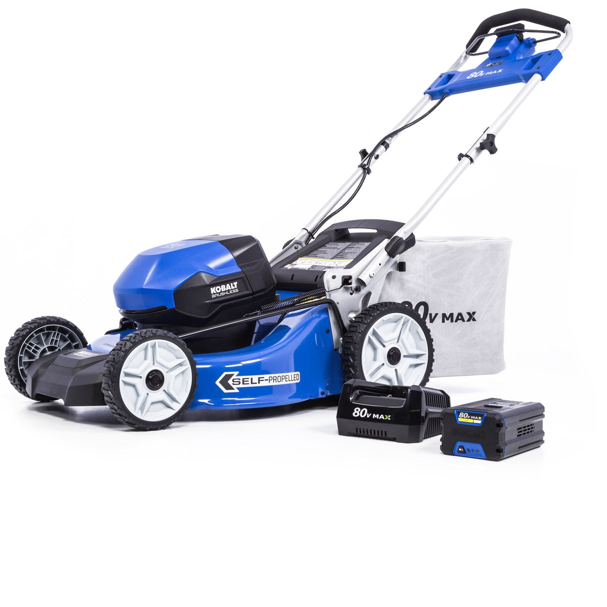 80-volt 21-in Cordless Self-propelled Lawn Mower 6 Ah (1-Battery and Charger Included) KMP 6080-06