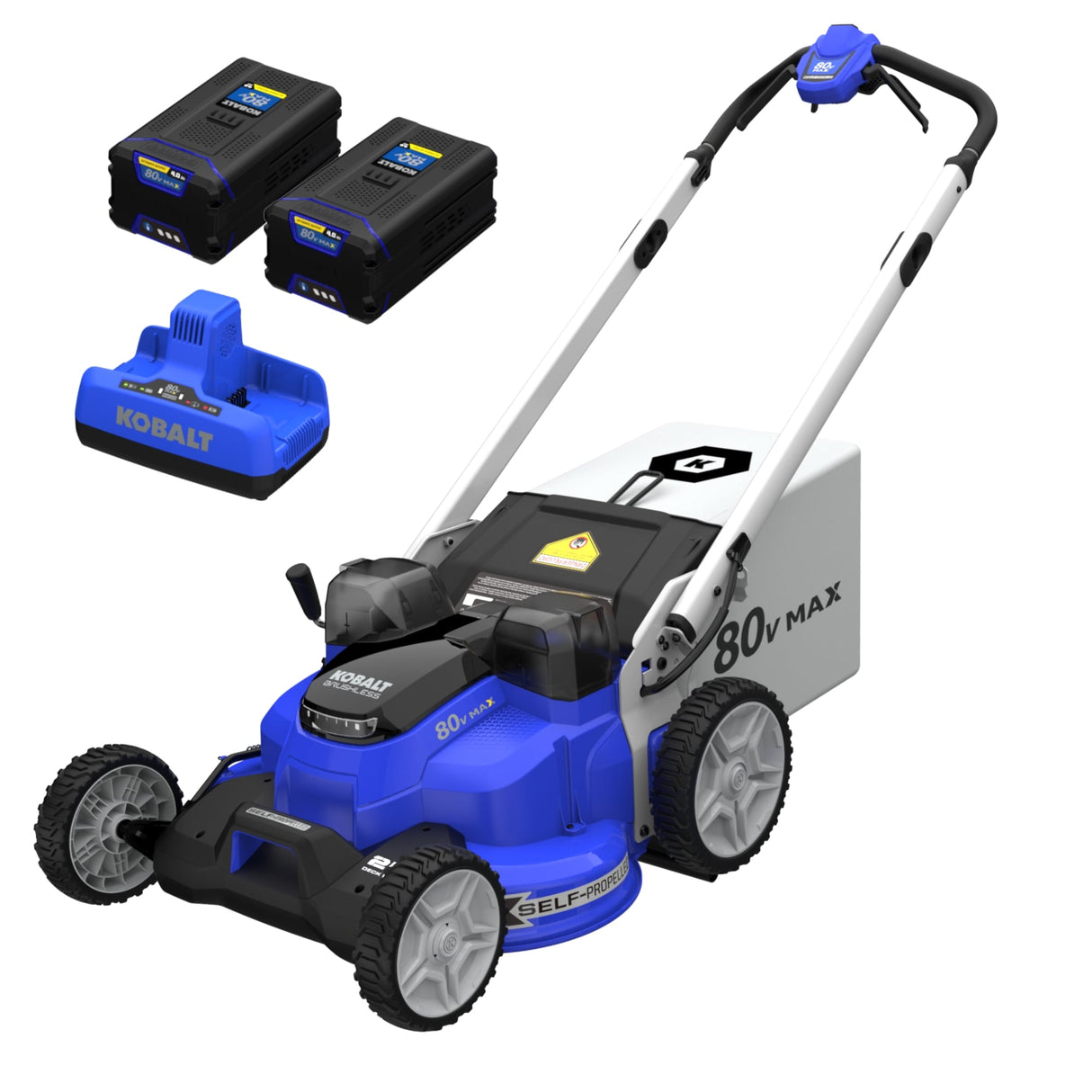 80-volt 25-in Cordless Self-propelled Lawn Mower 4 Ah (2-Batteries and Charger Included) KMP 42580D-06