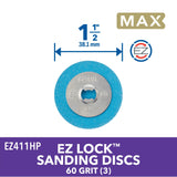 60-Grit 3-Piece Aluminum Oxide 1-1/2-in Sanding Disc Accessory Kit EZ411HP