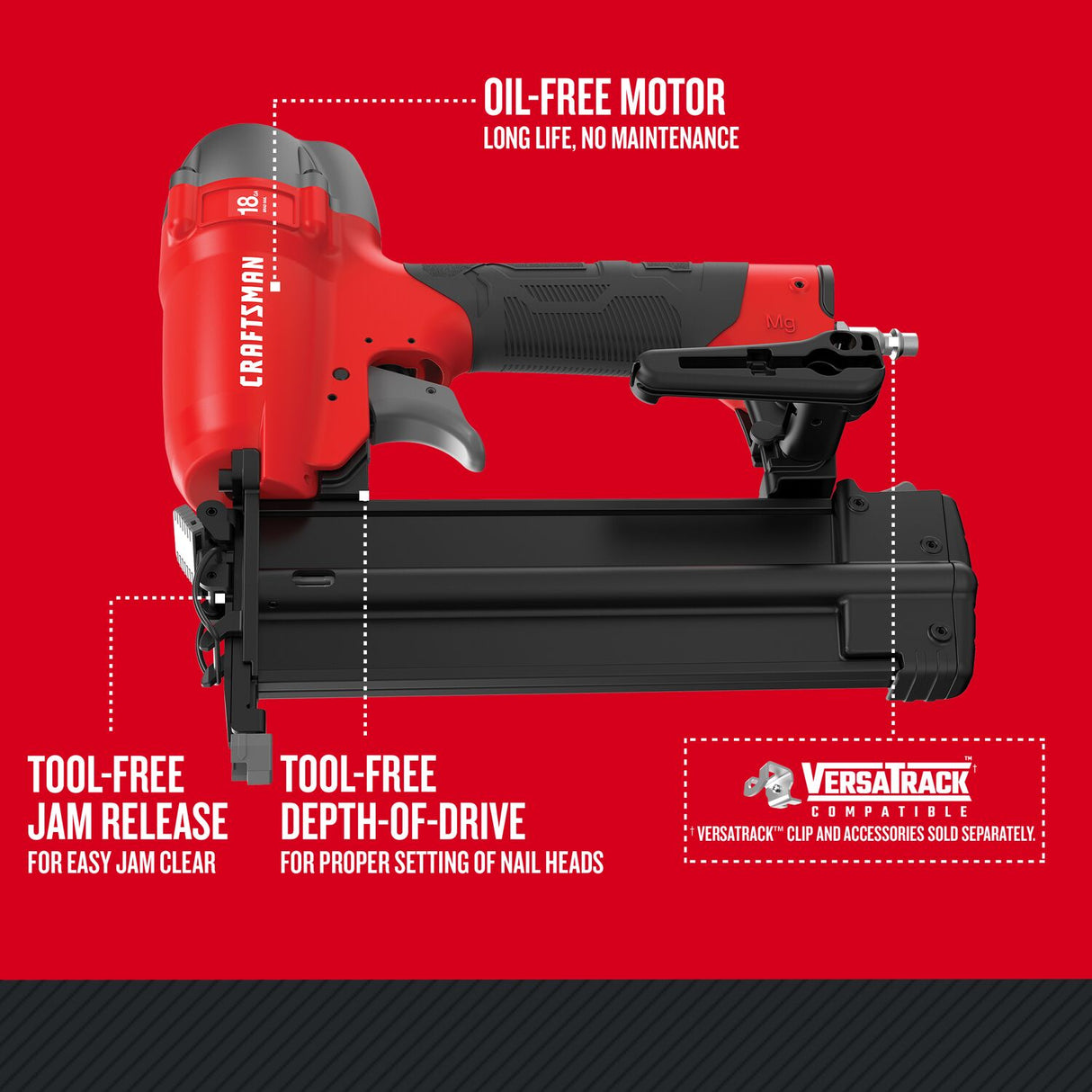 18-Gauge 1/2-in Narrow Crown Finish Pneumatic Stapler CMPBN18K