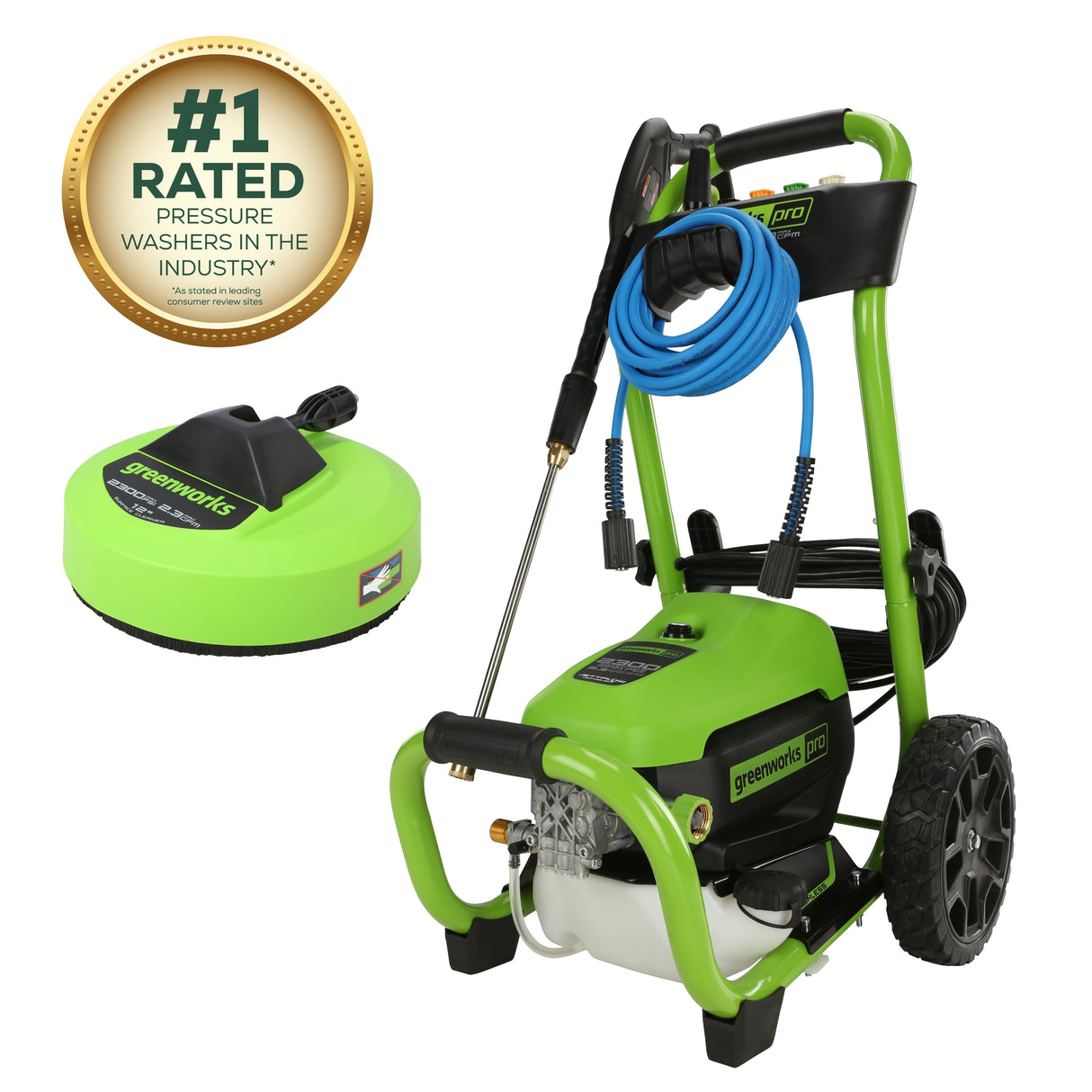 2300 PSI 1.2-GPM Cold Water Electric Pressure Washer with 5 Spray Tips and Surface Cleaner GPW2301SC-1