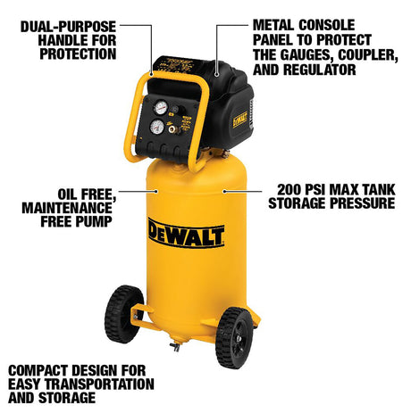 15-Gallon Portable Electric 225 PSI Vertical Air Compressor D55168 G