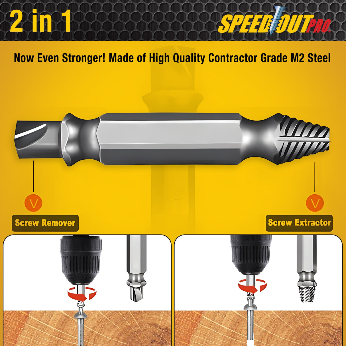 Steel Double-ended 2-in Screw Extractor VMG02